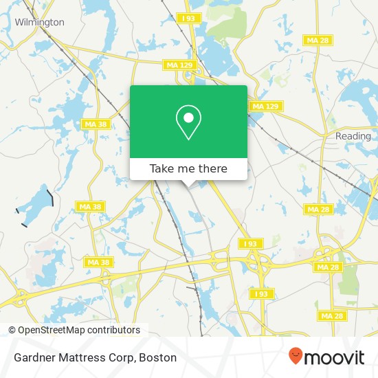 Gardner Mattress Corp map