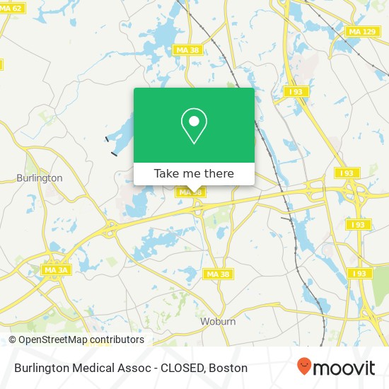 Mapa de Burlington Medical Assoc - CLOSED