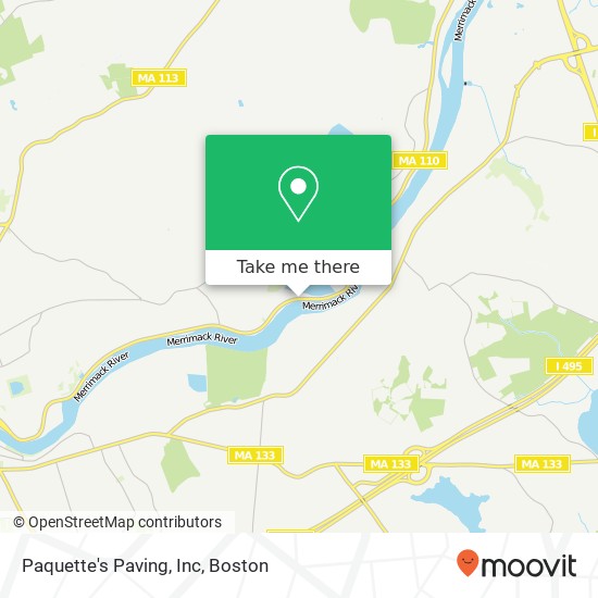 Paquette's Paving, Inc map