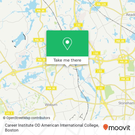 Mapa de Career Institute OD American International College