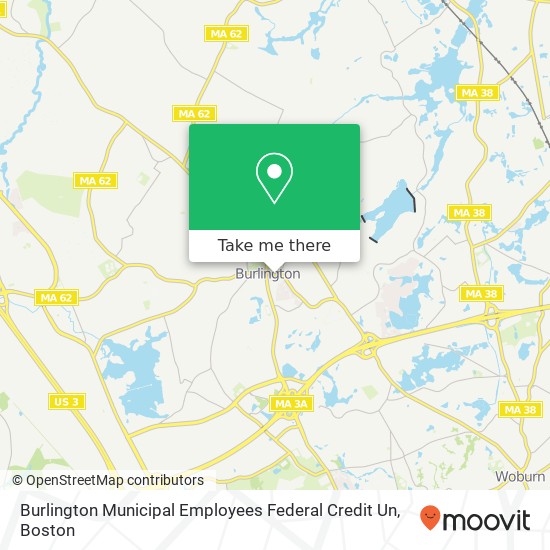 Mapa de Burlington Municipal Employees Federal Credit Un