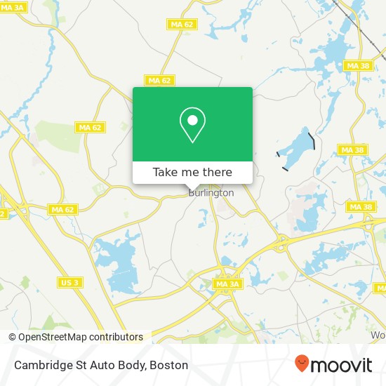 Mapa de Cambridge St Auto Body