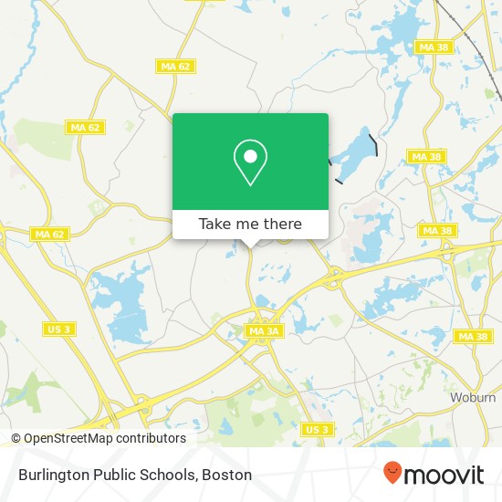 Mapa de Burlington Public Schools