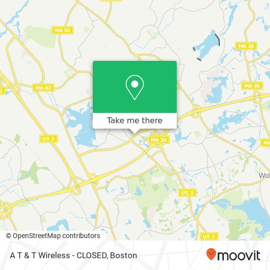 Mapa de A T & T Wireless - CLOSED