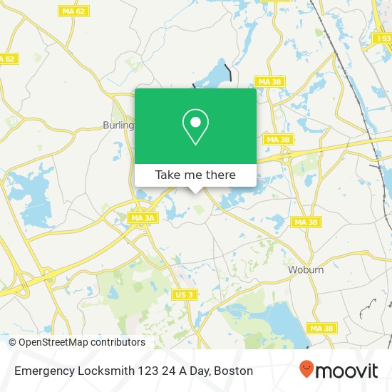 Mapa de Emergency Locksmith 123 24 A Day