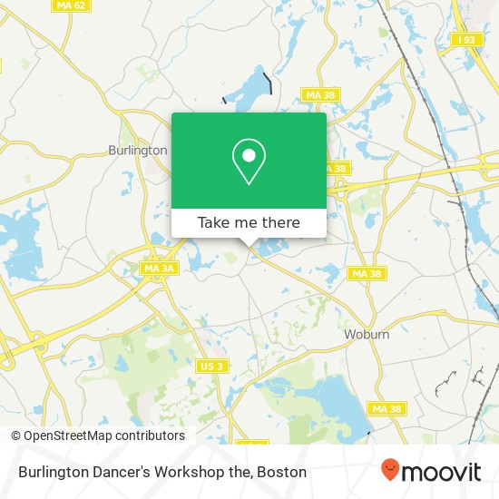 Mapa de Burlington Dancer's Workshop the