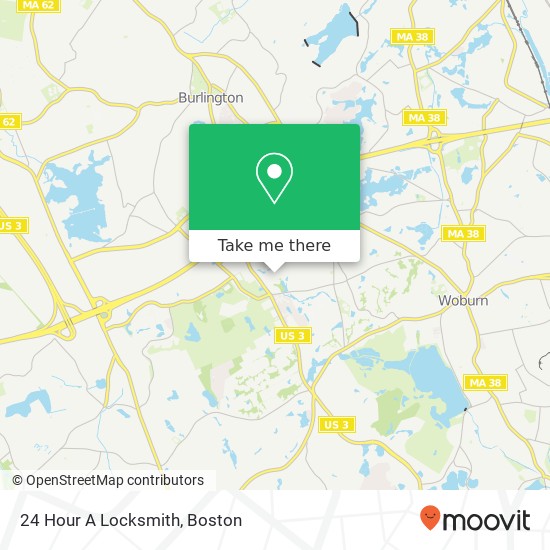 24 Hour A Locksmith map