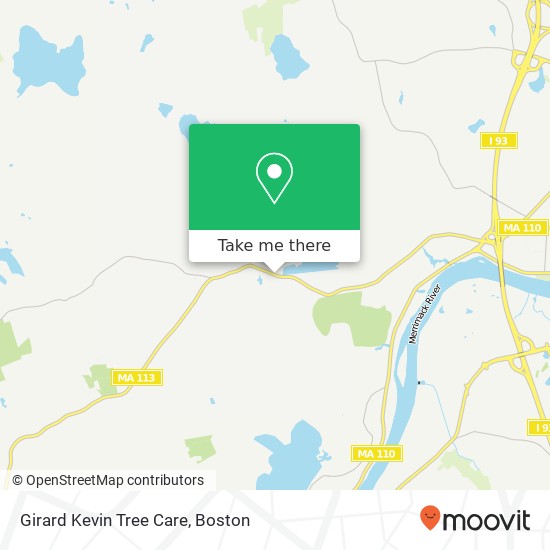 Girard Kevin Tree Care map