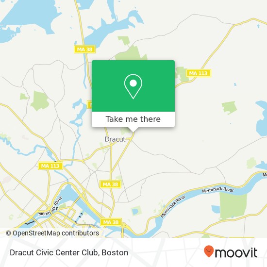 Mapa de Dracut Civic Center Club