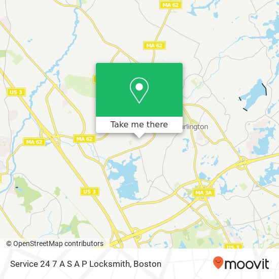 Service 24 7 A S A P Locksmith map