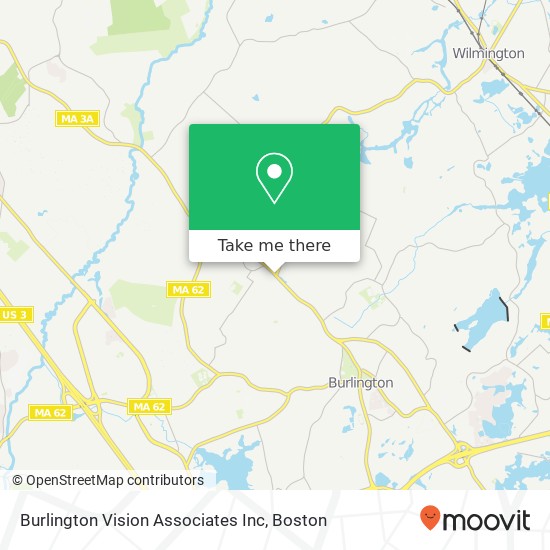 Burlington Vision Associates Inc map