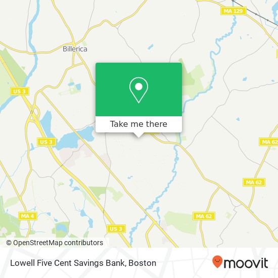 Lowell Five Cent Savings Bank map