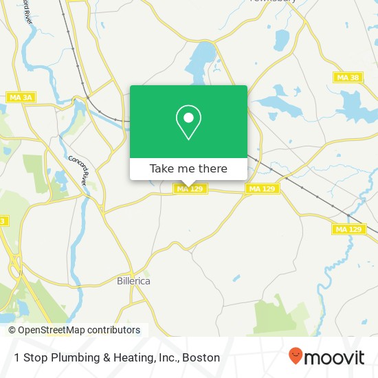 Mapa de 1 Stop Plumbing & Heating, Inc.