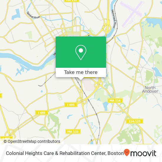 Colonial Heights Care & Rehabilitation Center map