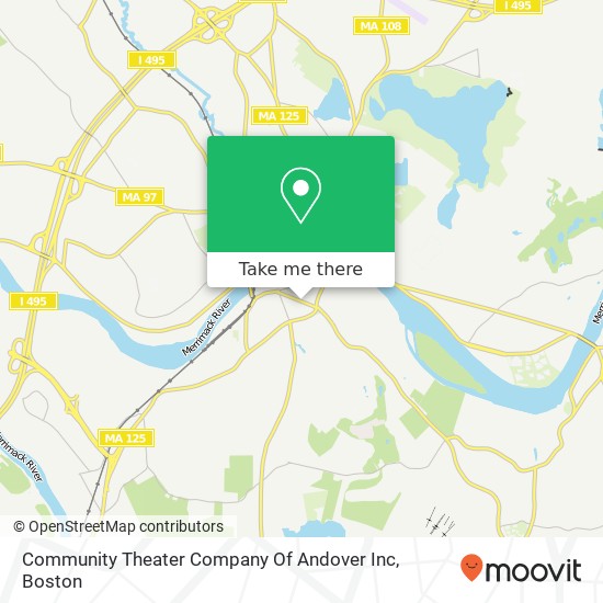 Mapa de Community Theater Company Of Andover Inc