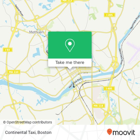 Mapa de Continental Taxi