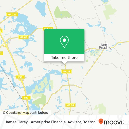 Mapa de James Carey - Ameriprise Financial Advisor