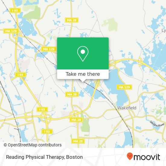 Mapa de Reading Physical Therapy