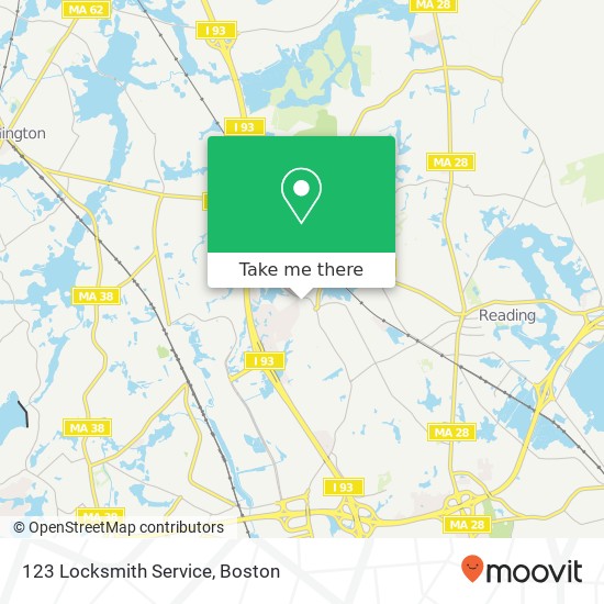 123 Locksmith Service map