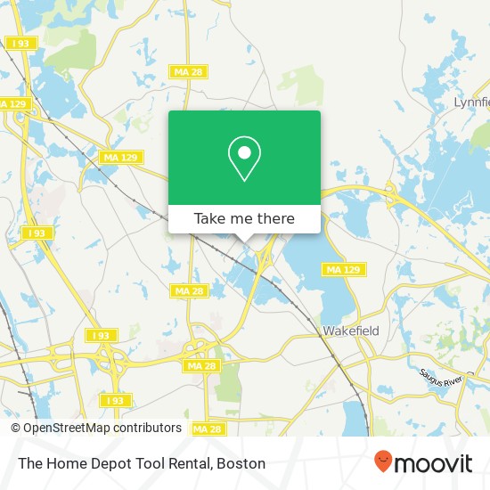 Mapa de The Home Depot Tool Rental