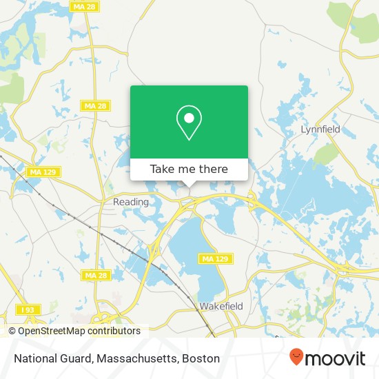 Mapa de National Guard, Massachusetts