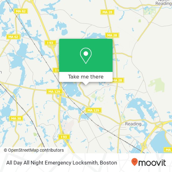 All Day All Night Emergency Locksmith map