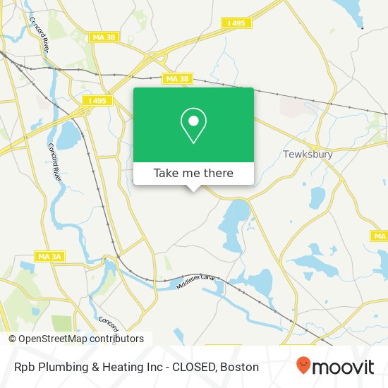 Mapa de Rpb Plumbing & Heating Inc - CLOSED