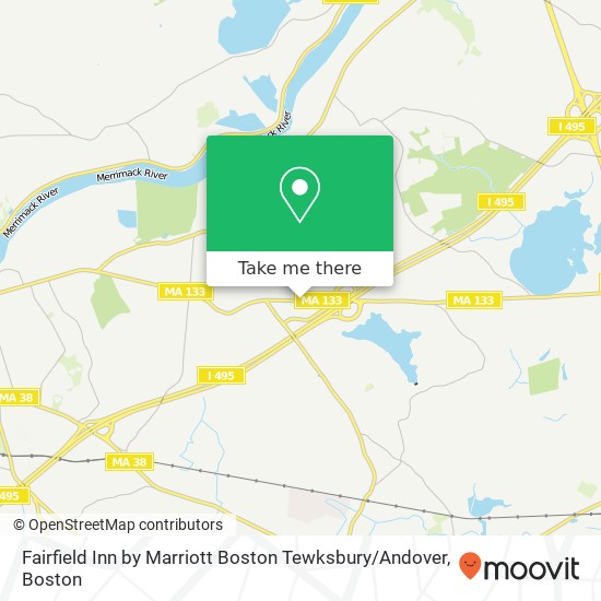 Fairfield Inn by Marriott Boston Tewksbury / Andover map