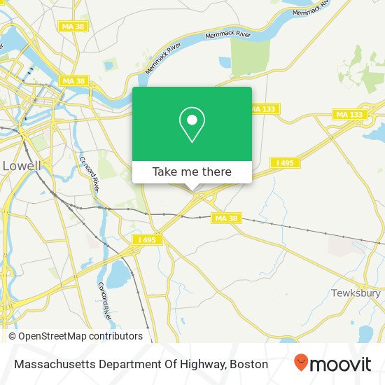 Massachusetts Department Of Highway map