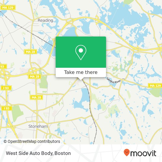 West Side Auto Body map