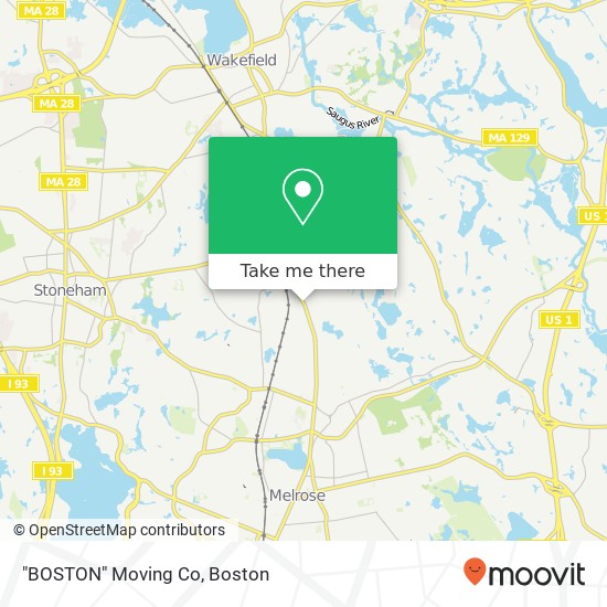 Mapa de "BOSTON" Moving Co