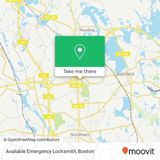 Mapa de Available Emergency Locksmith