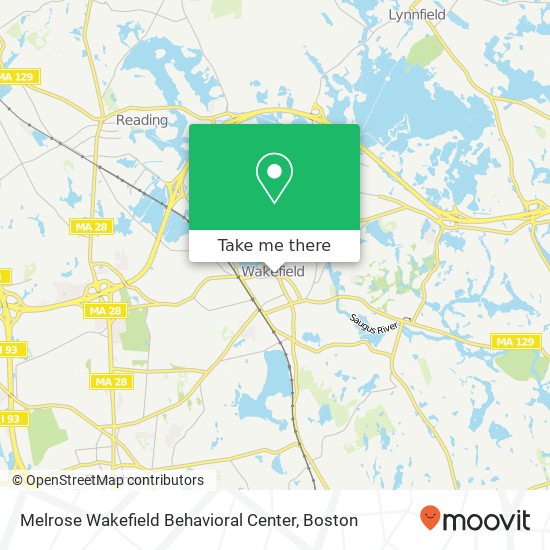 Mapa de Melrose Wakefield Behavioral Center