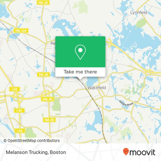 Melanson Trucking map