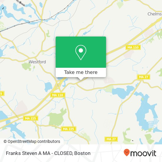 Franks Steven A MA - CLOSED map