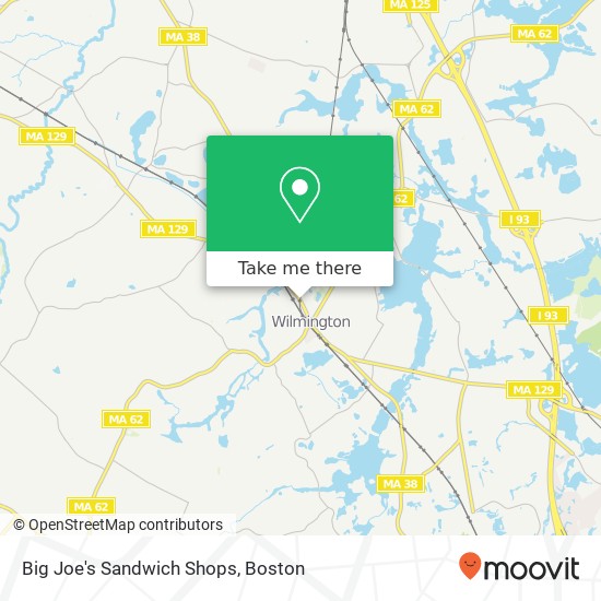 Big Joe's Sandwich Shops map