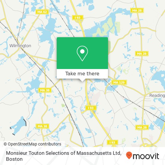 Monsieur Touton Selections of Massachusetts Ltd map