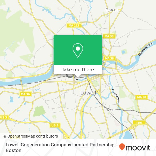 Mapa de Lowell Cogeneration Company Limited Partnership