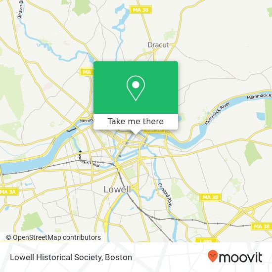 Mapa de Lowell Historical Society