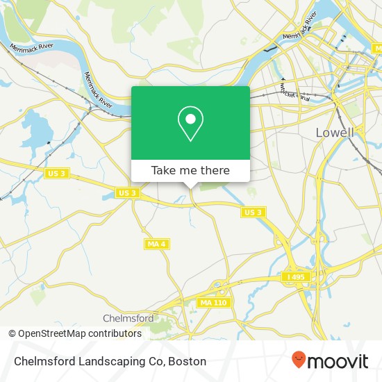 Mapa de Chelmsford Landscaping Co