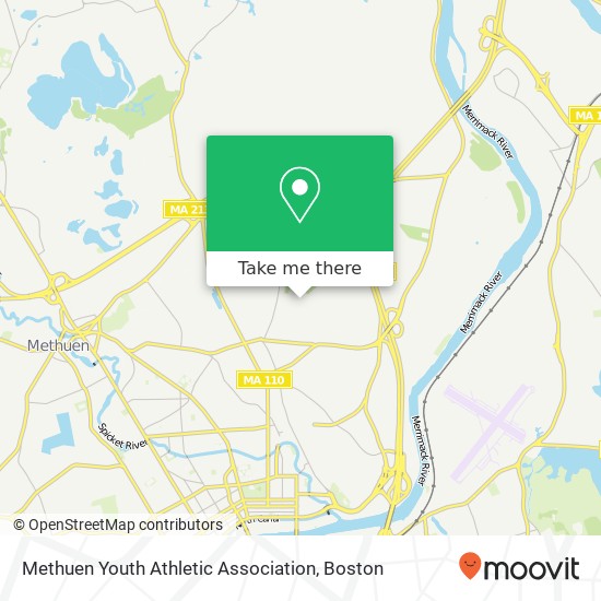 Mapa de Methuen Youth Athletic Association