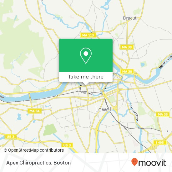 Apex Chiropractics map