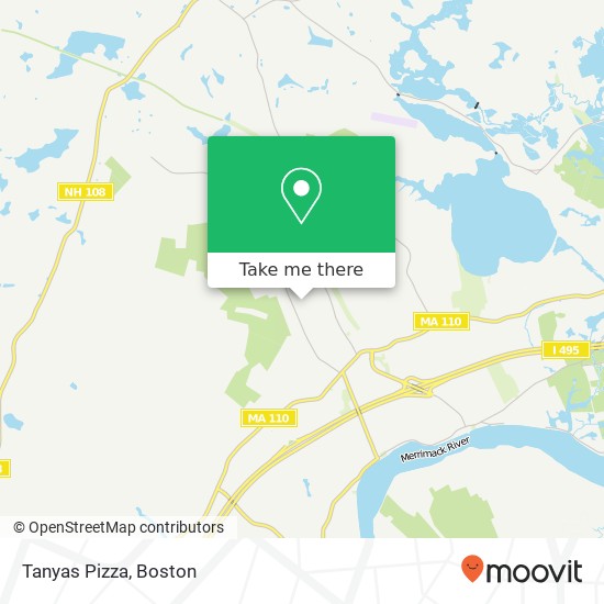 Mapa de Tanyas Pizza