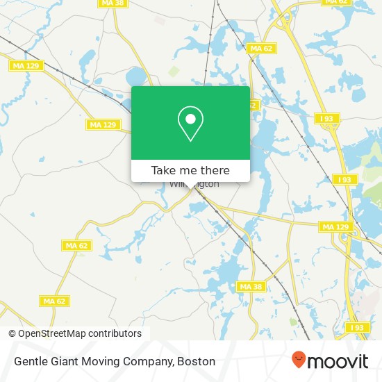 Gentle Giant Moving Company map