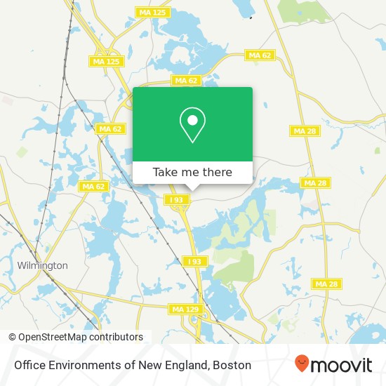 Office Environments of New England map