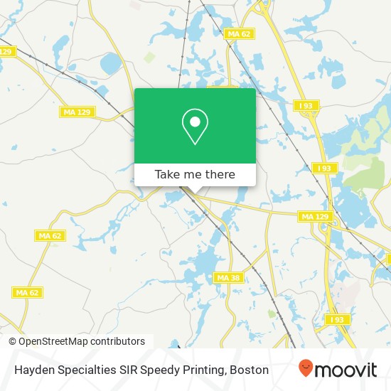 Mapa de Hayden Specialties SIR Speedy Printing