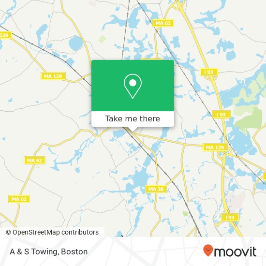 A & S Towing map