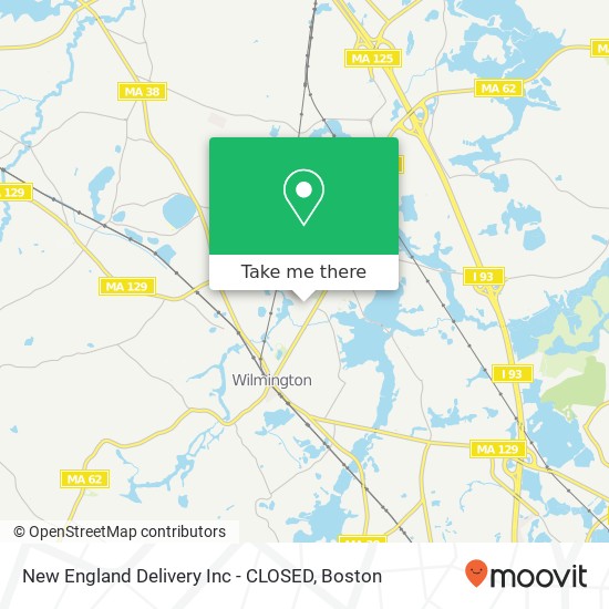 Mapa de New England Delivery Inc - CLOSED