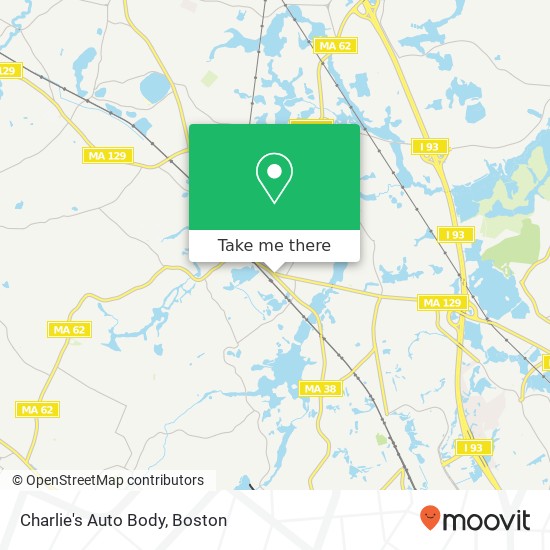 Charlie's Auto Body map