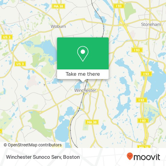 Winchester Sunoco Serv map